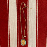 La Virgen Milagrosa Necklace Aquamarine