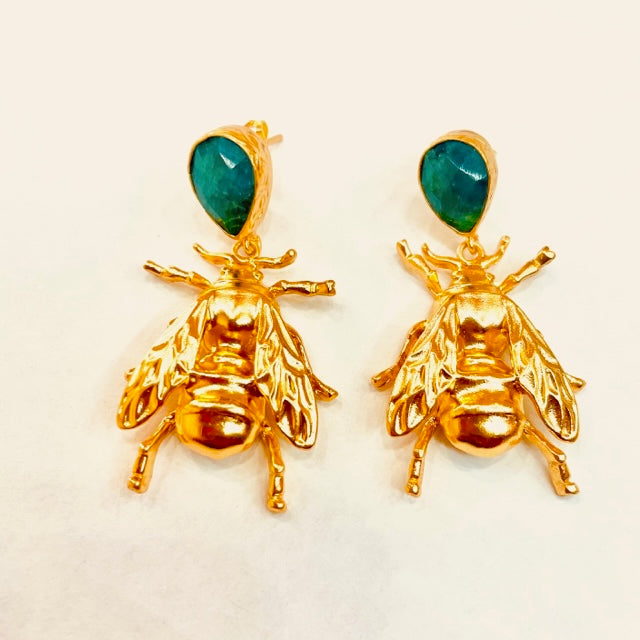 Athena Pearl Insect Earrings