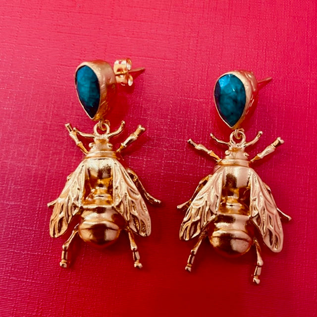 Athena Pearl Insect Earrings